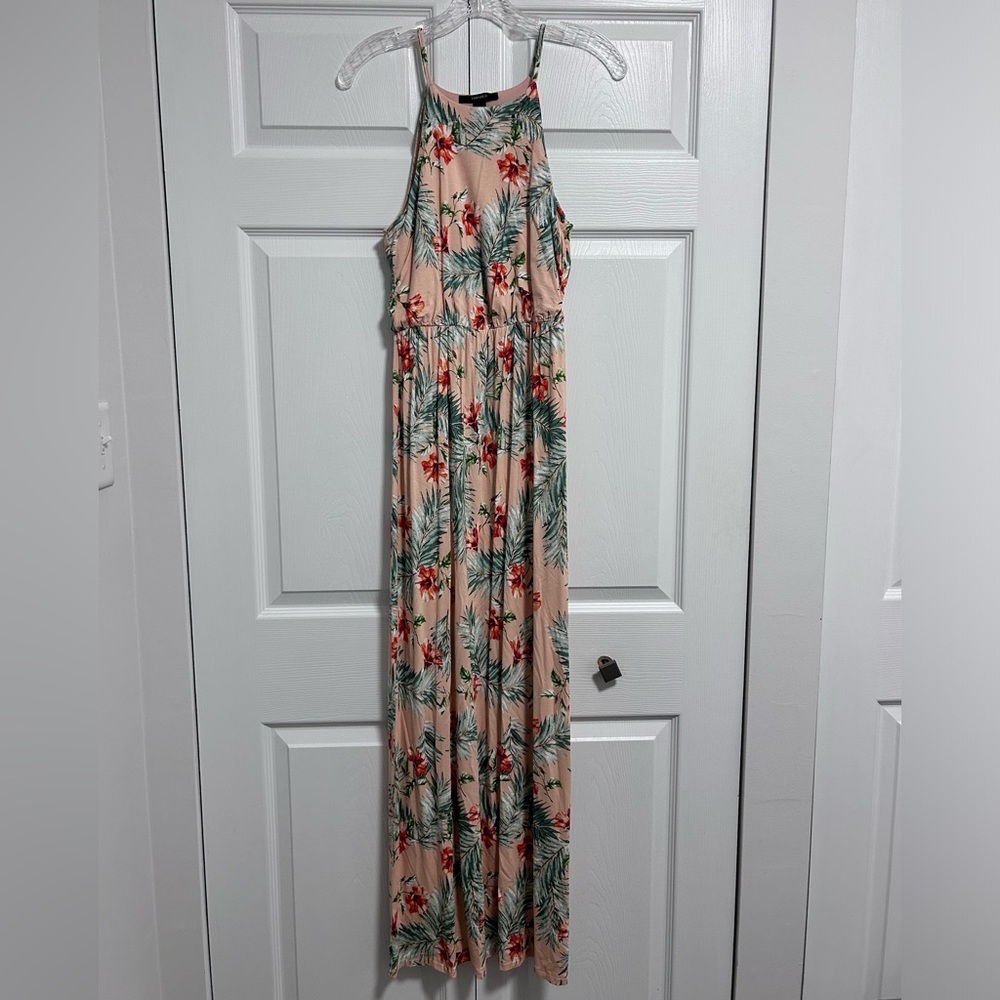 Palm & Floral Maxi Dress